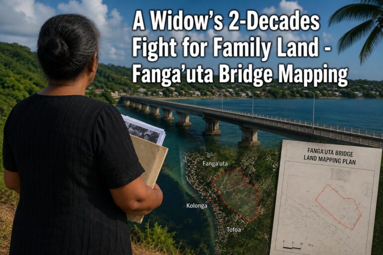 A Widow’s 2-Decades Fight for Family Land – Fanga’uta Bridge Mapping